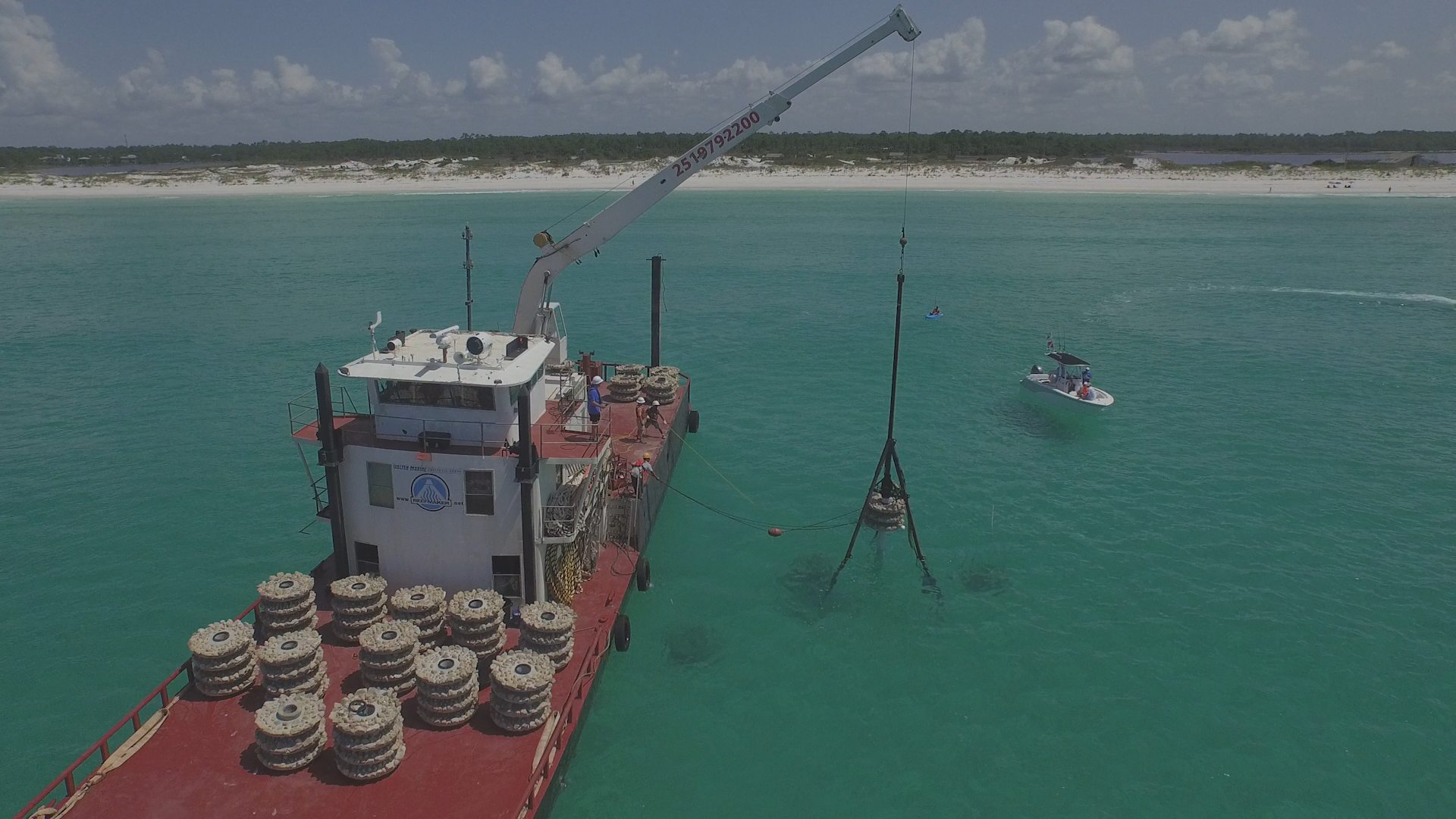 South Walton Artificial Reef Association deploys new reefs in Grayton Beach, Florida fall 2015